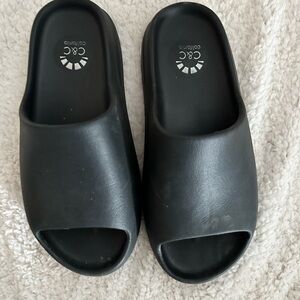 Black Slide Sandals